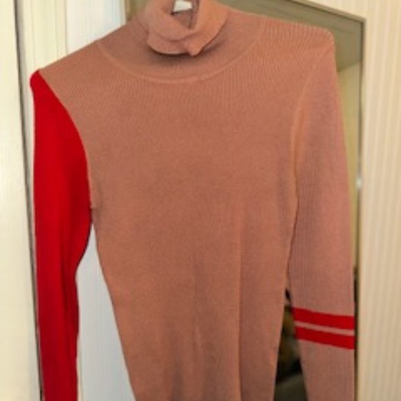 SHEIN Tops - Women's large SHEIN fitted asymmetrical turtle neck